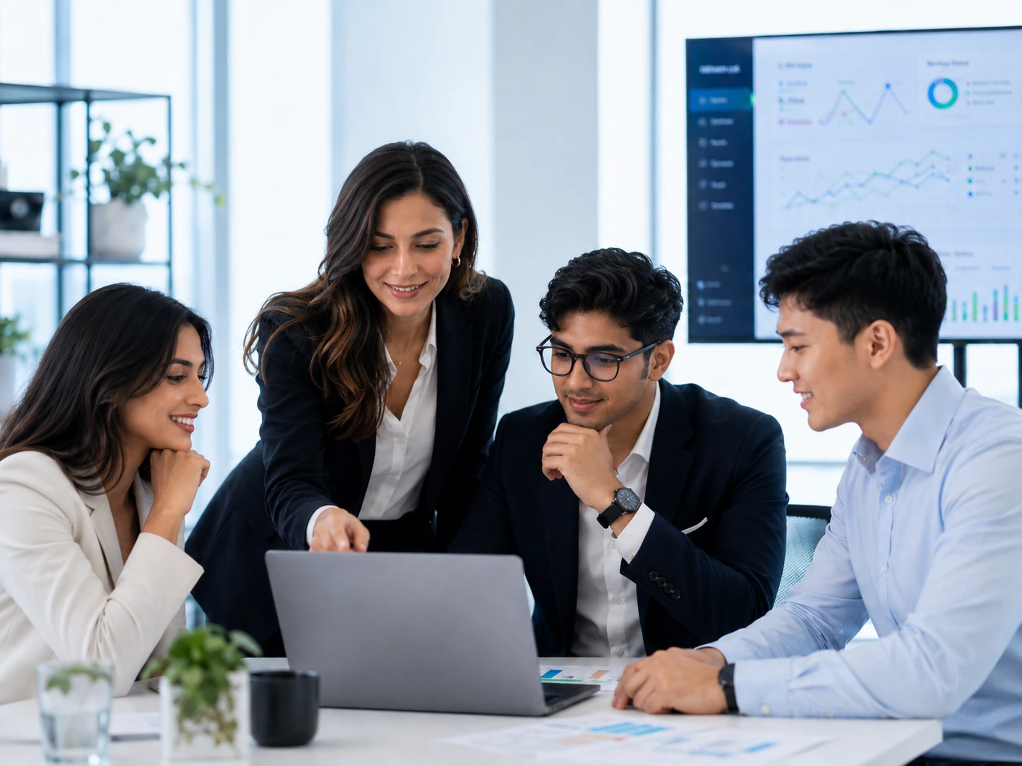 Young Remoxus team collaborating in office
